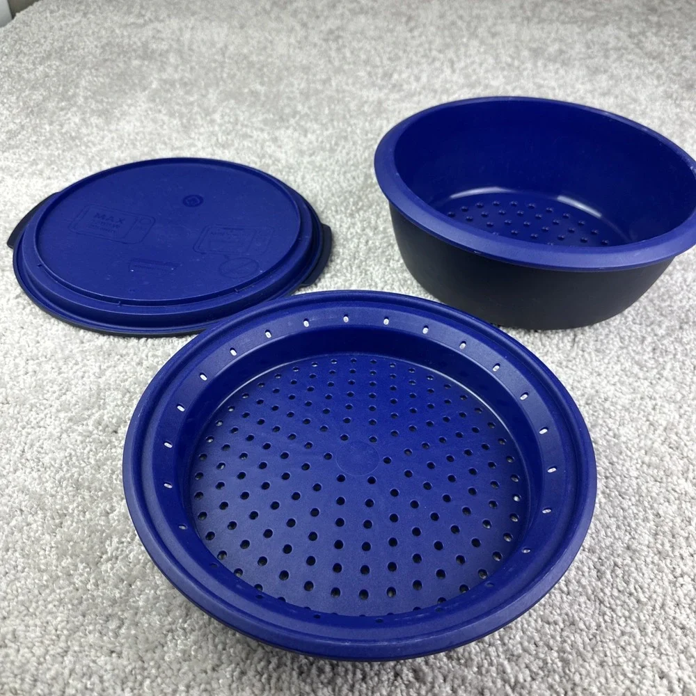 *READ* Tupperware Microwave Smart Steamer Cooker‎ #6504A-2 Blue